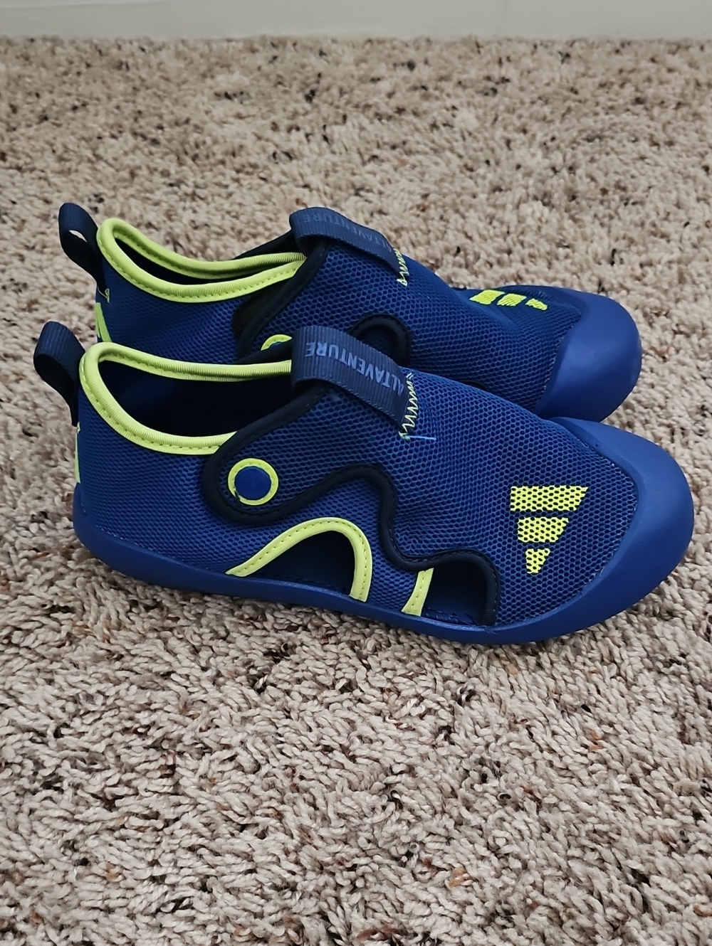Kids Navy & Neon Green Water Shoes